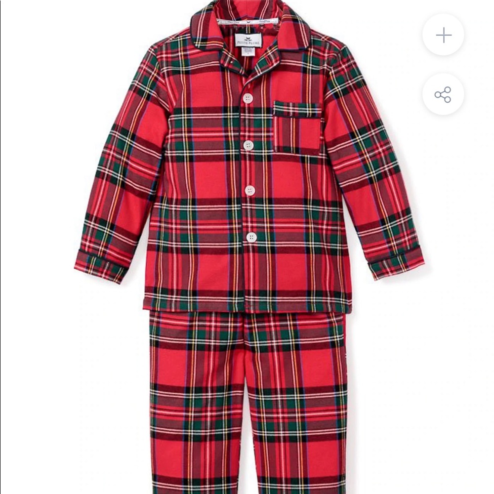 Petite plume tartan pajama set